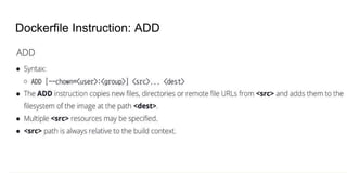 Dockerfile Instruction: ADD
 