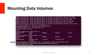 Mounting Data Volumes
NomadPHP	EU	April	2016		 44	
 