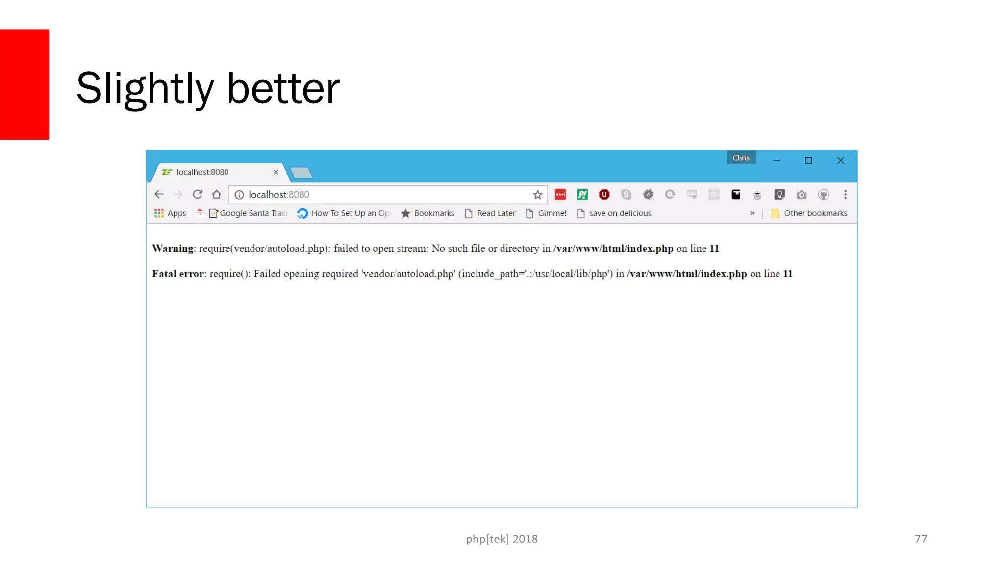 php[tek] 2018
Slightly better
77
 