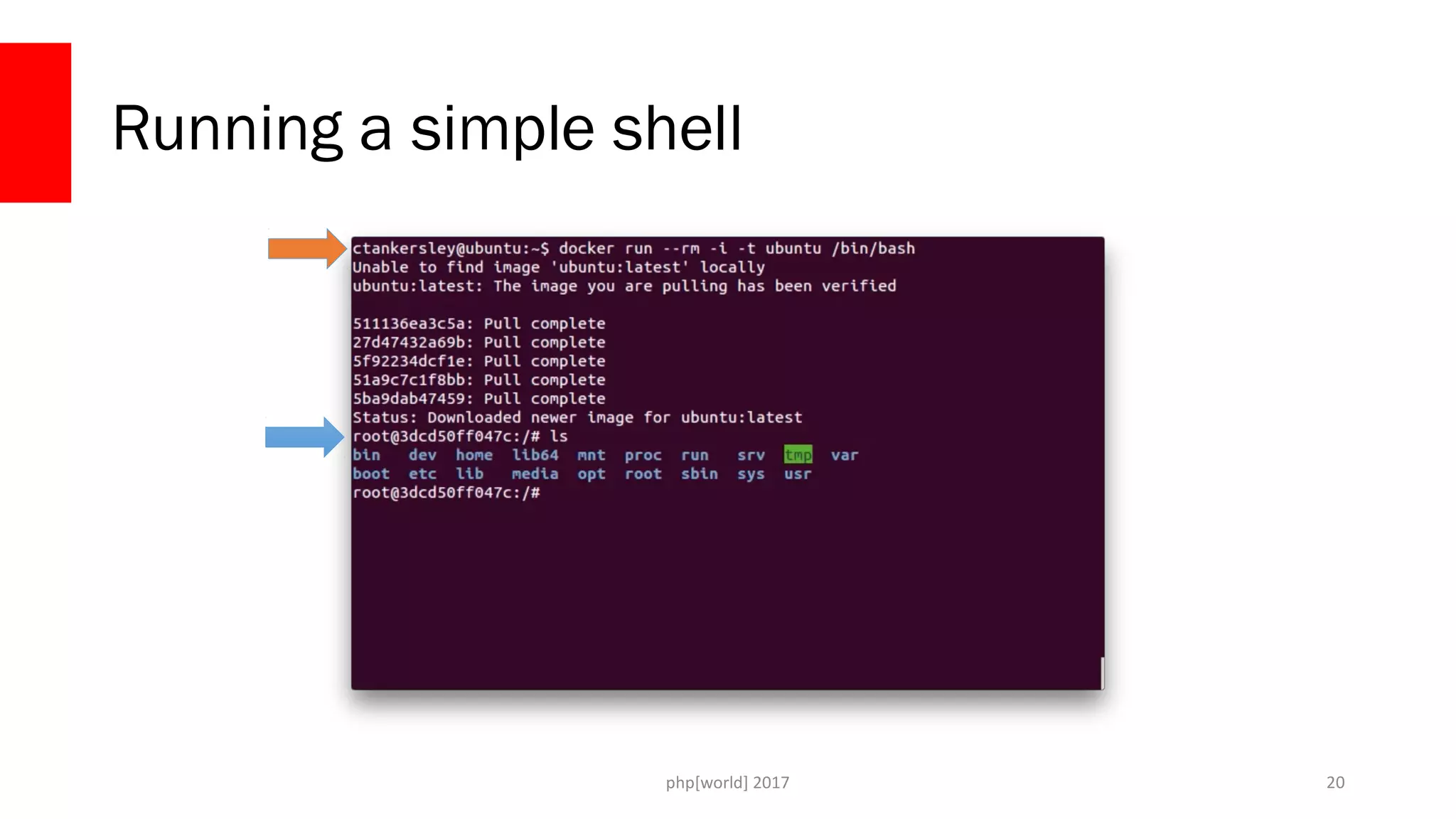 php[world] 2017 Running a simple shell 20 