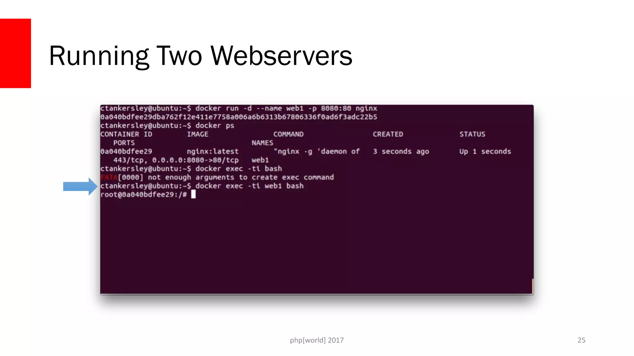 php[world] 2017 Running Two Webservers 25 
