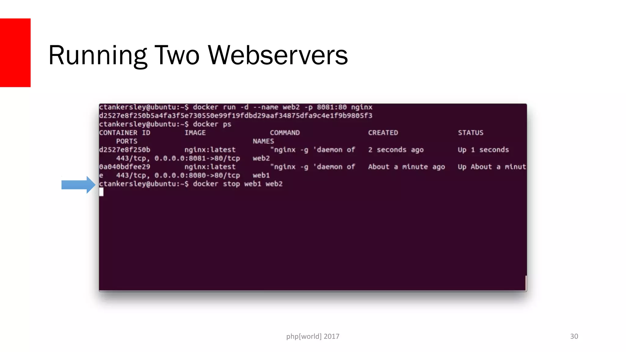 php[world] 2017 Running Two Webservers 30 