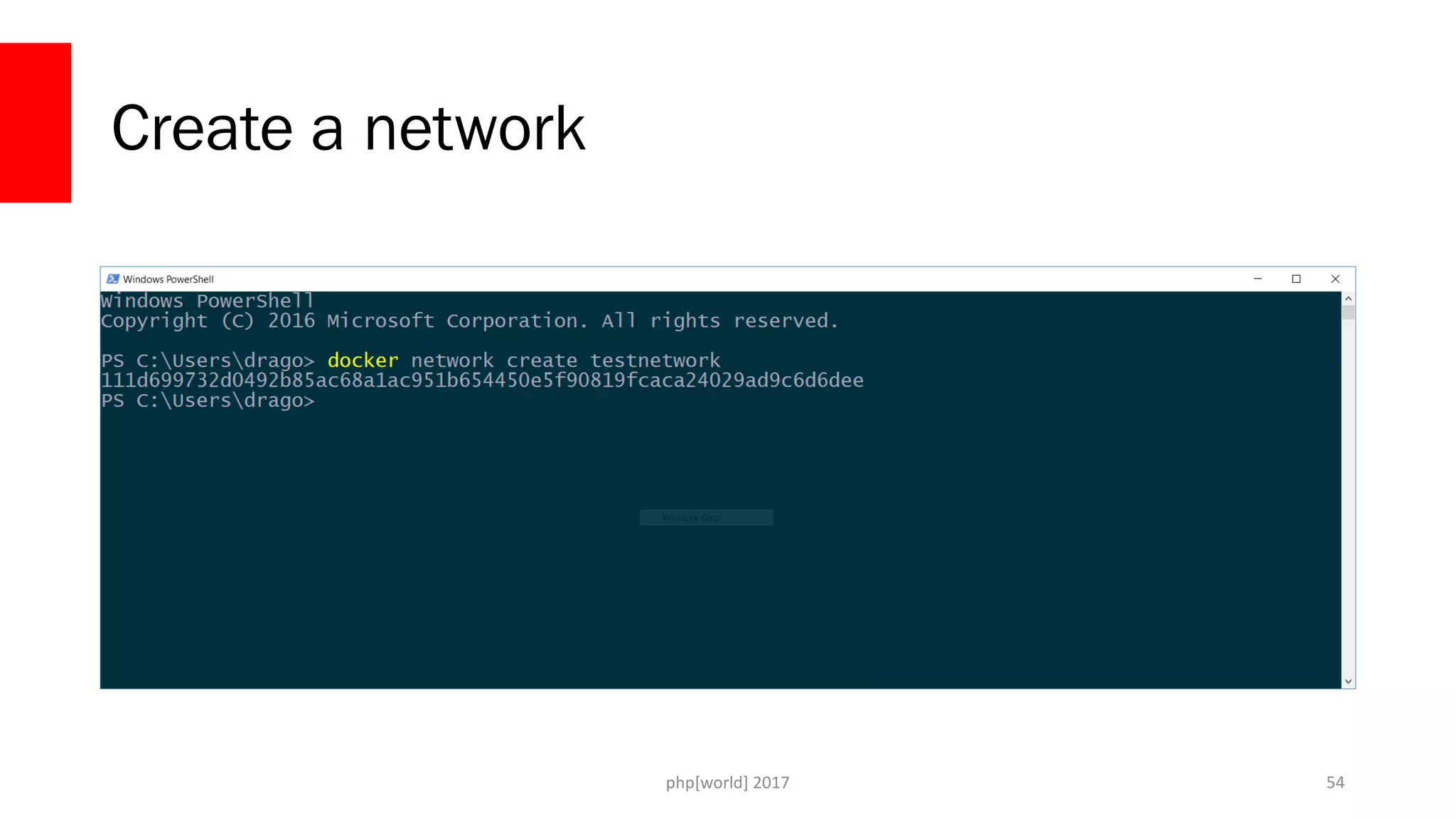 php[world] 2017 Create a network 54 