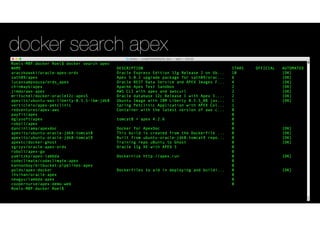 docker search apex
 