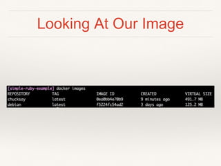 Looking At Our Image
 