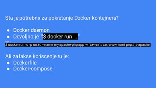 Docker for localhost development (on Serbian) | PPTX