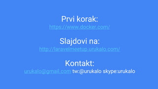 Docker for localhost development (on Serbian) | PPTX