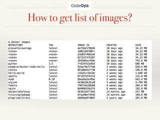 How to get list of images?
 