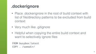 Optimizing Docker Images | PDF