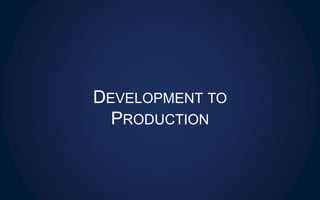 DEVELOPMENT TO
PRODUCTION
 