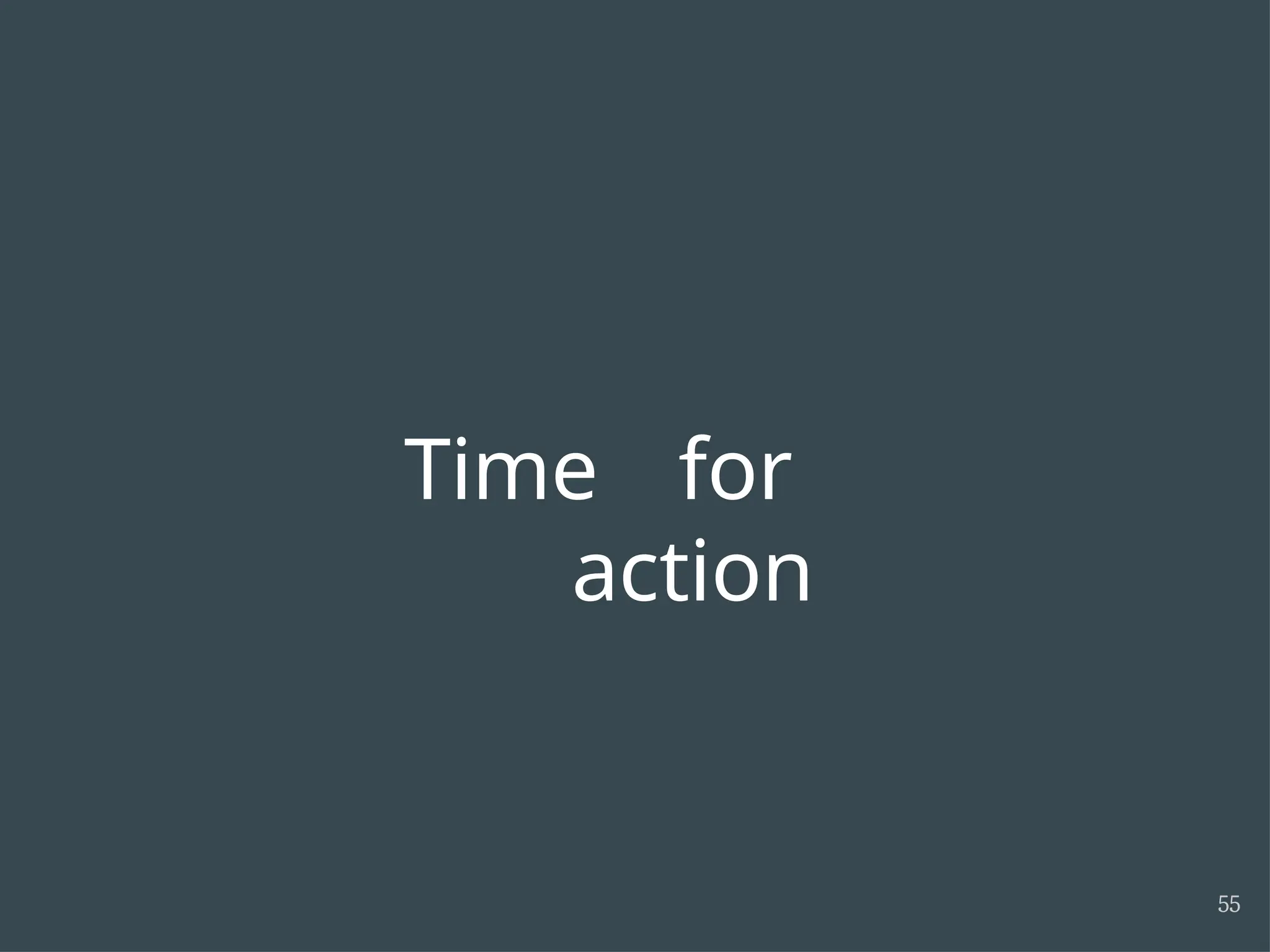 Time for action 55 