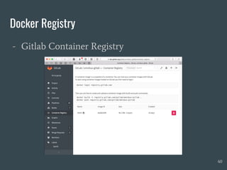 Docker Registry
- Gitlab Container Registry
40
 