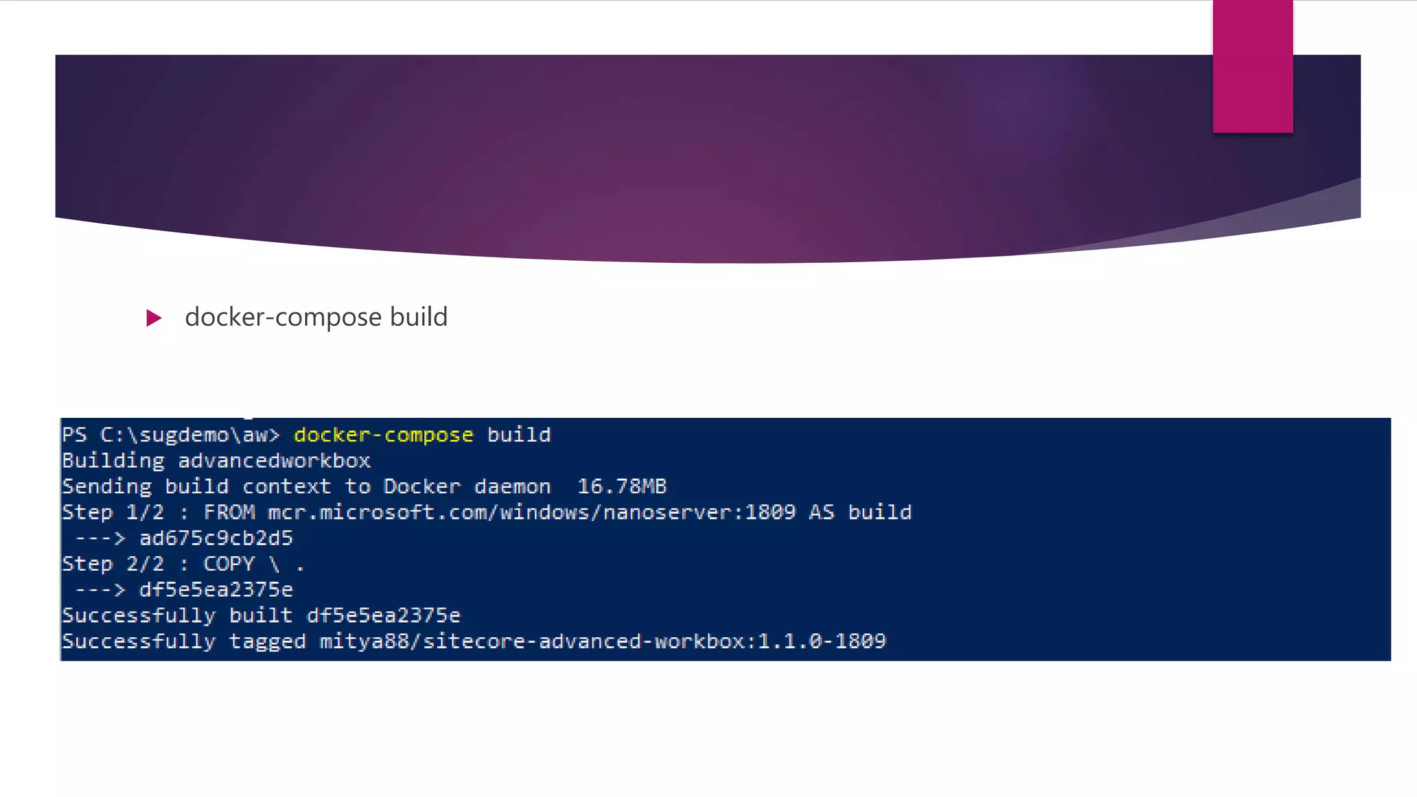  docker-compose build
 
