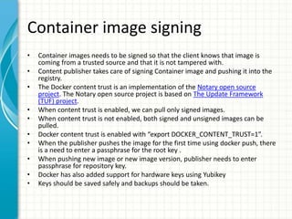 Container Signing Docker Security Overview | PPTX
