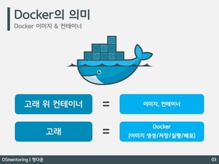 Docker 간단 개념 / Docker 를 이용한 MSA 기반의 Spring Boot 프로젝트 - DSmentoring 정다운