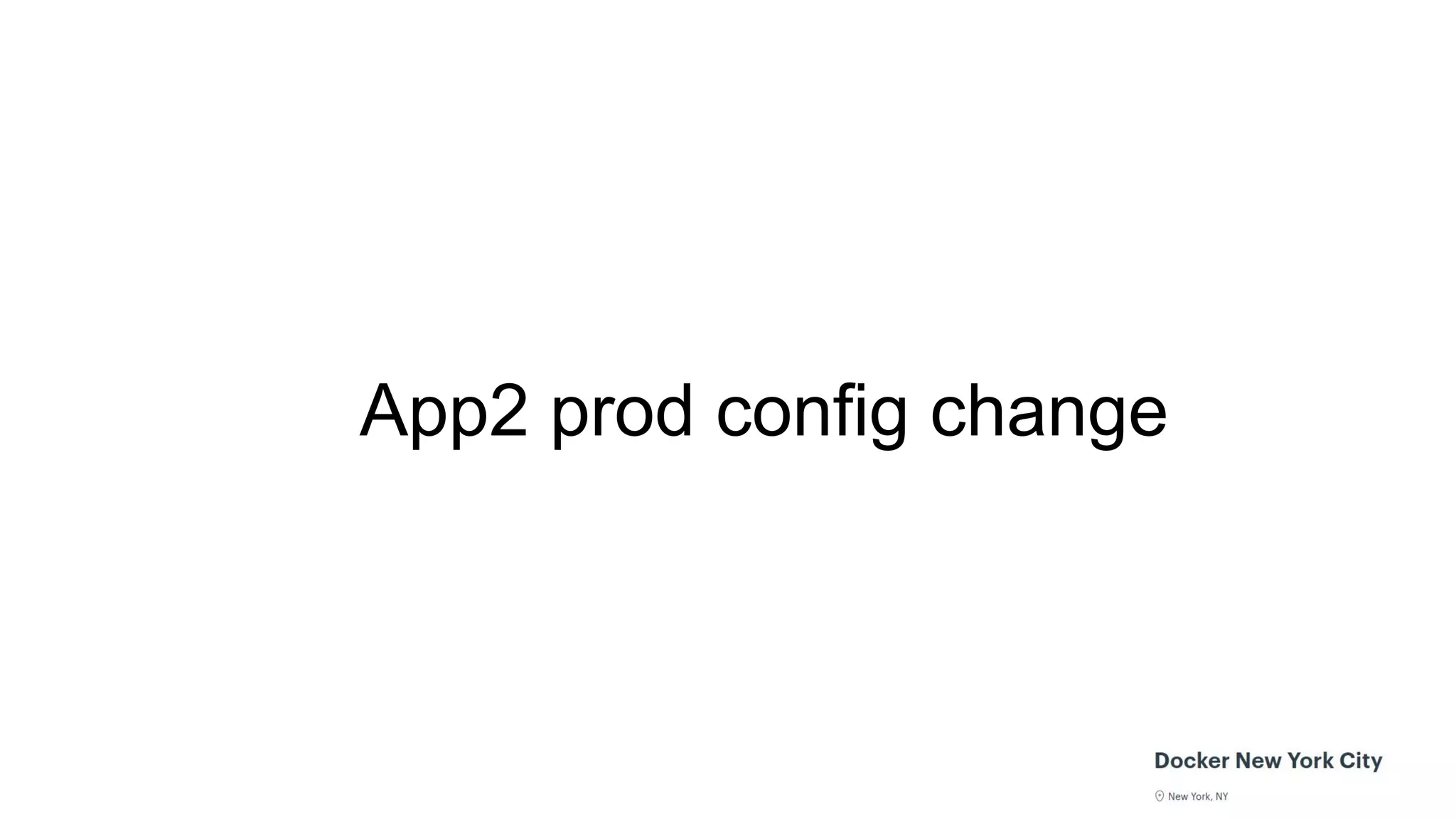 App2 prod config change
 