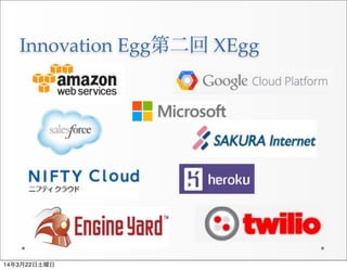 Innovation  Egg第二回  XEgg
               
14年3月22日土曜日
 