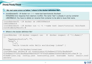 50
What to do during 30 min.
Docker / Container / Openstack / CI
Docker는 개발자와 시스템 관리자가 어플리케이션을 개발하고, 배포하고, 운영하는 플랫폼
Docker는 이미지 기반(애플리케이션과 그 환경까지를 모두 포함) / 그 이미지를 기반으로 컨테이너 형태로 구현
30분 동안 우리가 할 것 (시스템 인스톨 / 애플리케이션 구축 / 구성 / 도커 이미지 관리 / 업로드 )
__ _____| | | __| | ___ _ __ ___ | |
  / / / _  | | / _` |/ _ | '_  / _  | |
 V V / __/ | | | (_| | (_) | | | | __/ |_|
_/_/ ___|_|_| __,_|___/|_| |_|___| (_)
## .
## ## ## ==
## ## ## ## ===
/""""""""""""""""___/ ===
~~~ {~~ ~~~~ ~~~ ~~~~ ~~ ~ / ===- ~~~
______ o __/
  __/
__________/
| |
__ | __ __ | _ __ _
/ | /  / |/ / _ |
__/| __/ __ |_ __ |
 