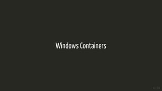 Windows Containers
6 / 35
 