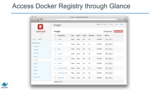 Access Docker Registry through Glance
 