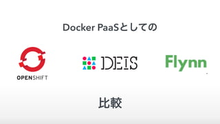 Docker PaaSとしての
比較
 