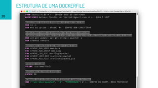 ESTRUTURA DE UMA DOCKERFILE
28
 
