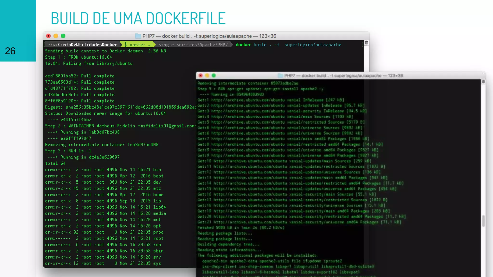 BUILD DE UMA DOCKERFILE
26
 