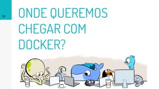 ONDE QUEREMOS
CHEGAR COM
DOCKER?
15
 