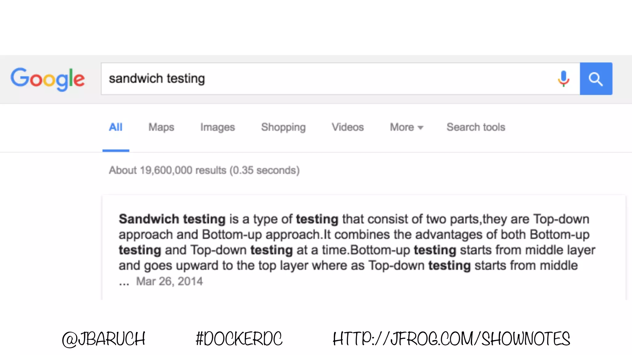 @JBARUCH #DOCKERDC HTTP://JFROG.COM/SHOWNOTES
 