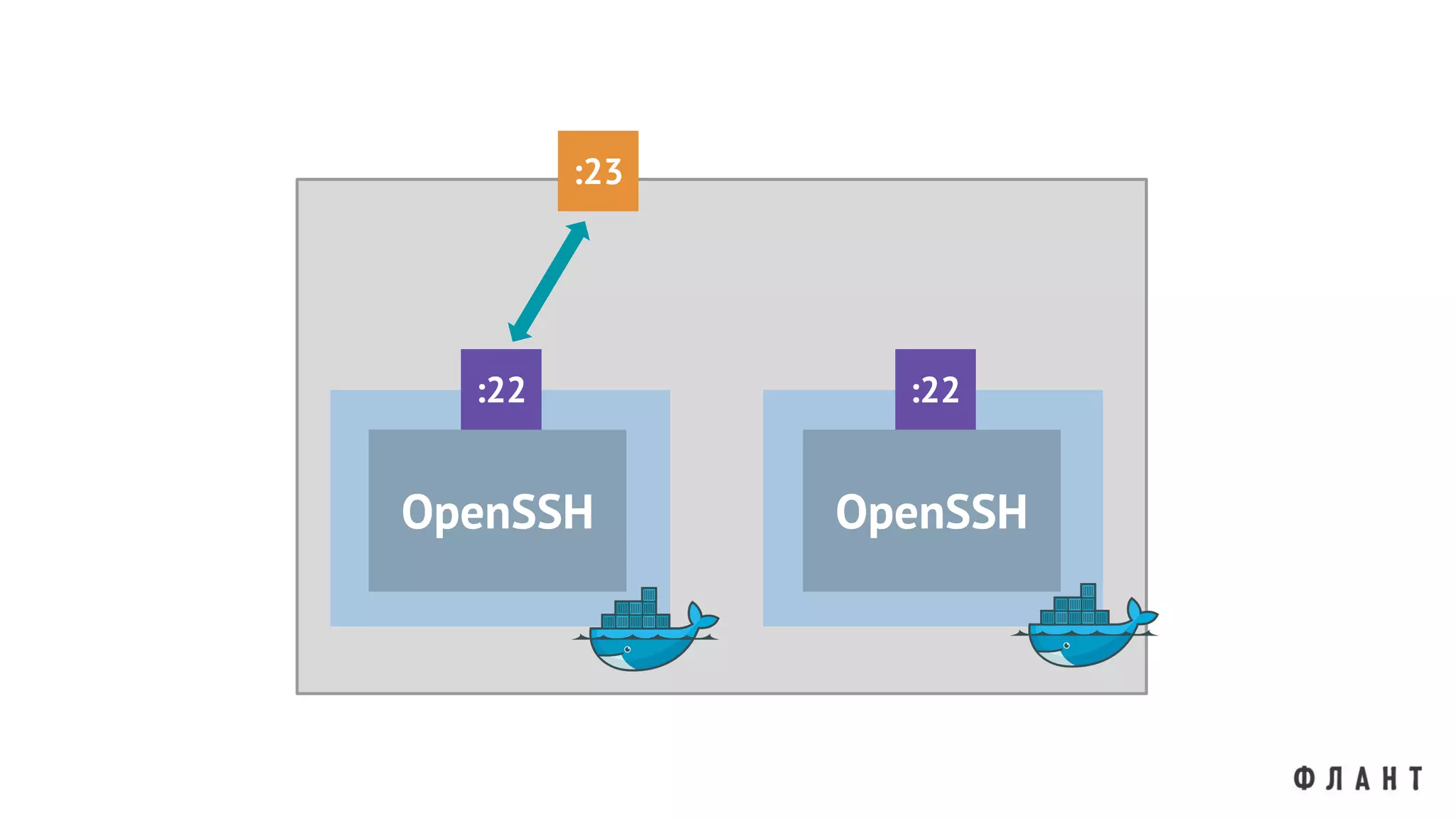 OpenSSH OpenSSH
:22 :22
:23
 