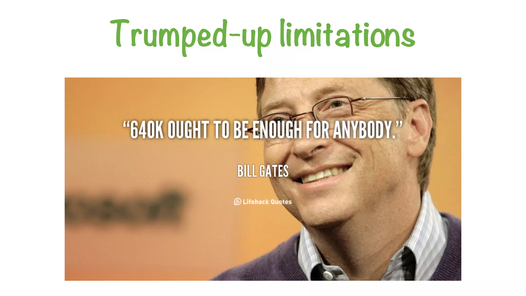 Trumped-up limitations
 