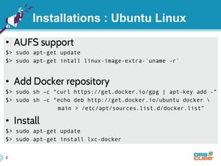 2 
Installations : Ubuntu Linux 
 