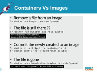 2 
Containers Vs Images 
 