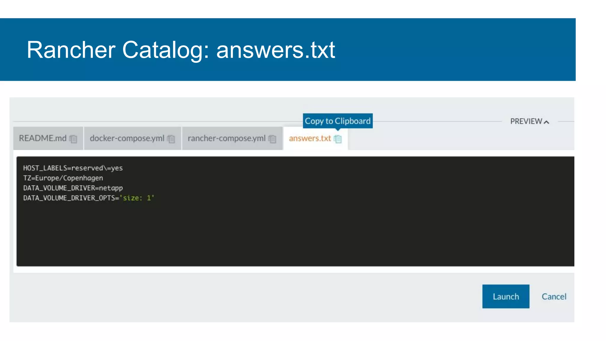 Rancher Catalog: answers.txt
 