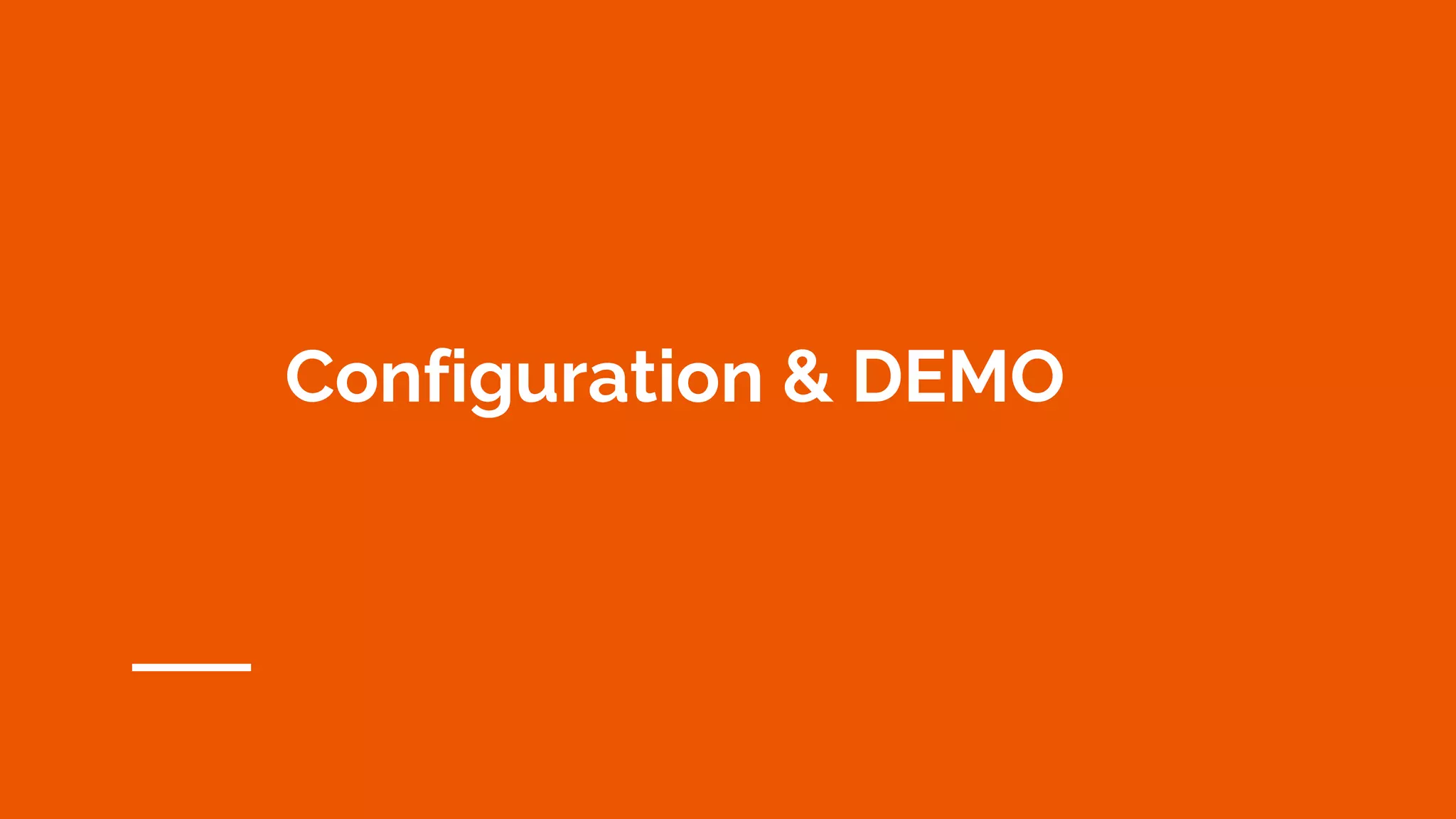 Configuration & DEMO 