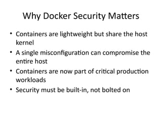 Docker_Security_Complete_Guide for audit | PPTX