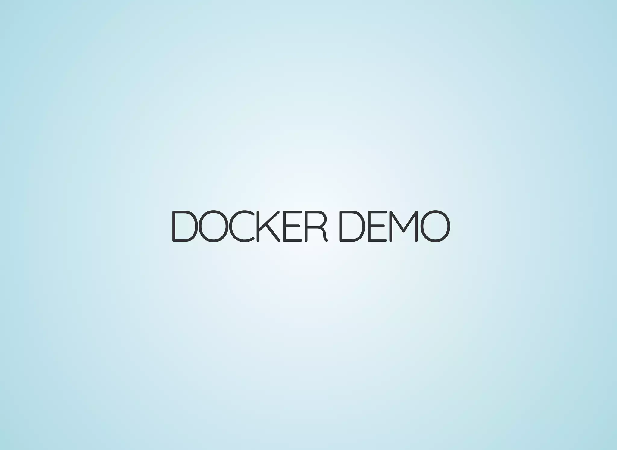 DOCKERDEMO
 