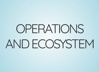 OPERATIONS
ANDECOSYSTEM
 