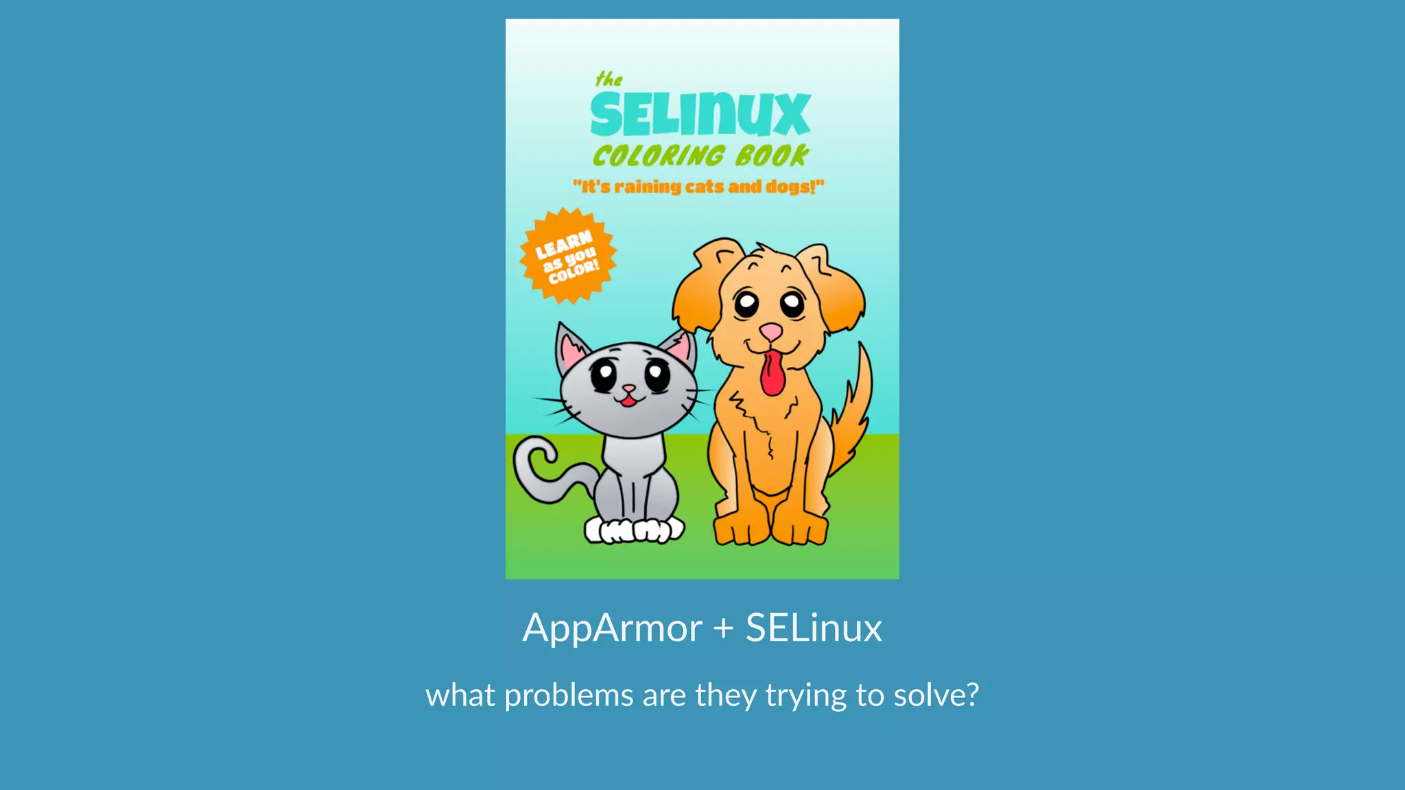 what  problems  are  they  trying  to  solve?
AppArmor  +  SELinux
 