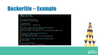Dockerfile – Example
 