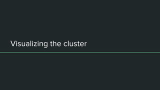 Visualizing the cluster
 