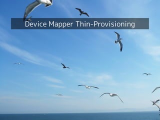 Inside Docker for Fedora20/RHEL7
Device Mapper Thin-Provisioning
 