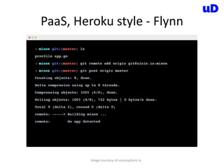 PaaS, Heroku style - Flynn
Image courtesy of mesosphere.io
 