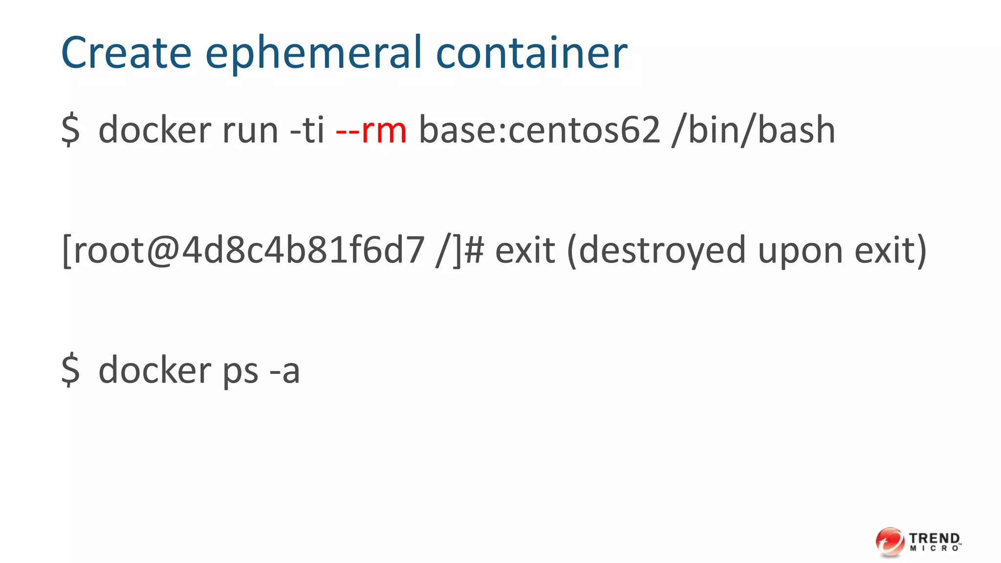Destroy all containers
$ docker rm `docker ps --no-trunc -aq`
(except running containers, they must be stopped first)
$ docker rm -f `docker ps --no-trunc -aq`
(force destroy all containers)
 