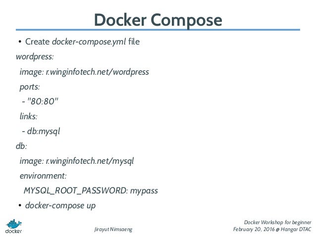 Docker compose volume name