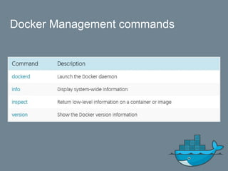 Docker Management commands
 