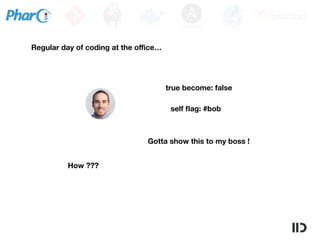 Regular day of coding at the oﬃce…
How ???
Gotta show this to my boss !
self ﬂag: #bob
true become: false
 