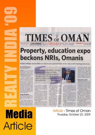 Docket Times Realty India Muscat 2010