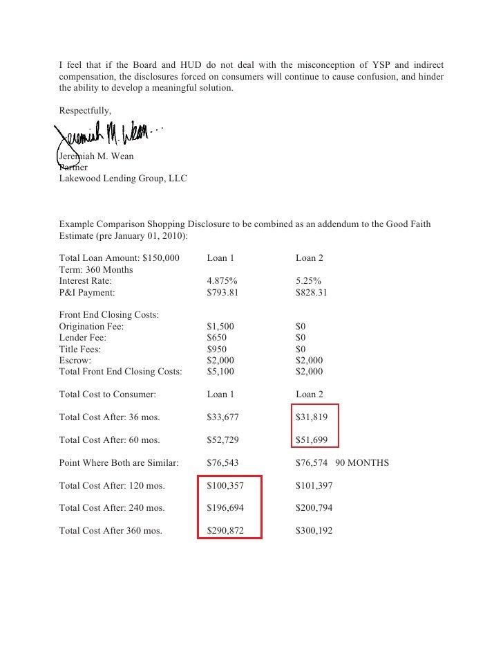 Comment On Proposed Reg Z Ammendments