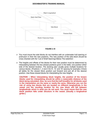 Docking Instruction Example Dockmaster training manual | PDF